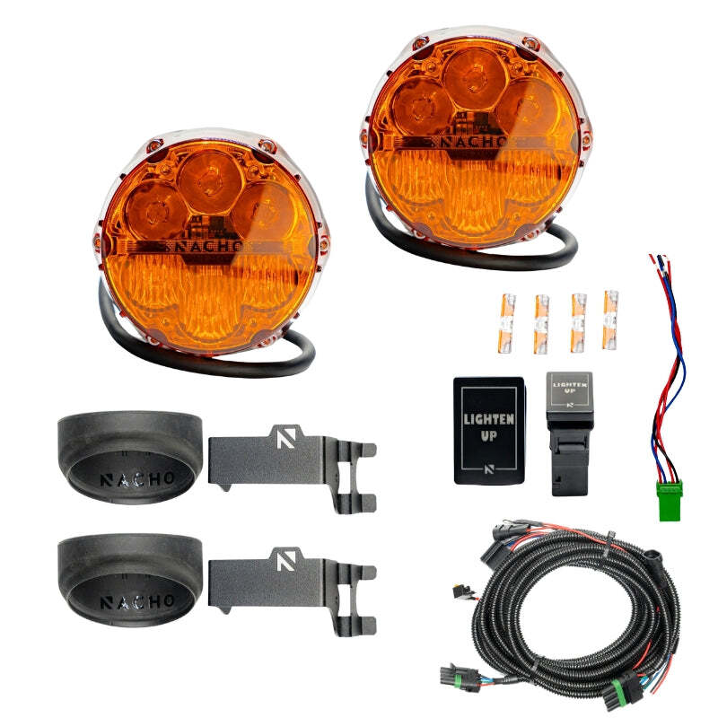 Nacho Offroad Technology - NACV3TO1KASM - Nacho Lighting Toyota SAE Combo Plug N Play Fog Light Kit - Amber - Shipped in Europe - Tuningsupply.com