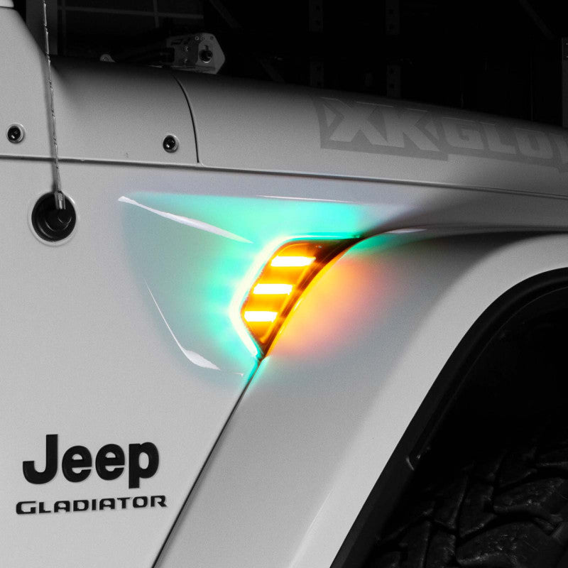 XKGLOW XK-VENT-RGB-KIT - XKGXK-VENT-RGB-KIT - XK Glow XKchrome JEEP Air Vent Light Light RGB + Amber Turn Signal & Running - Shipped in Europe - Tuningsupply.com
