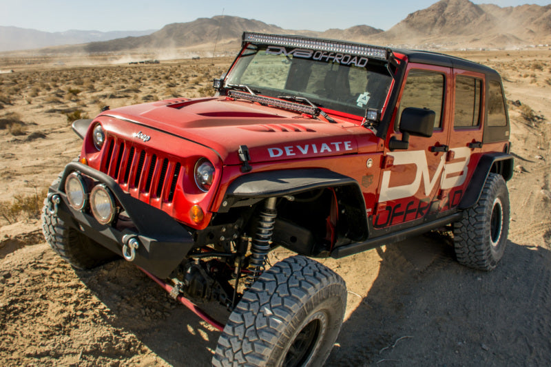 DV8 Offroad - DVEFENDB-02 - DV8 Offroad 07-18 Jeep Wrangler JK Front & Rear Flat Tube Fenders - Shipped in Europe - Tuningsupply.com
