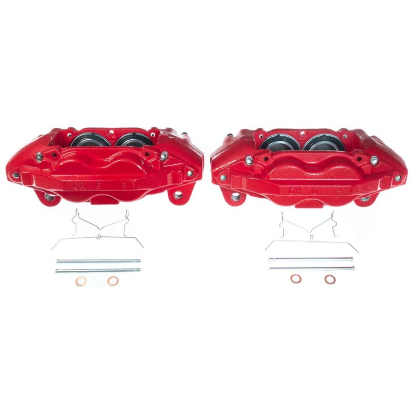 PowerStop S7342 - PSBS7342 - Power Stop 16-21 Toyota Sequoia Front Red Calipers - Pair - Shipped in Europe - Tuningsupply.com