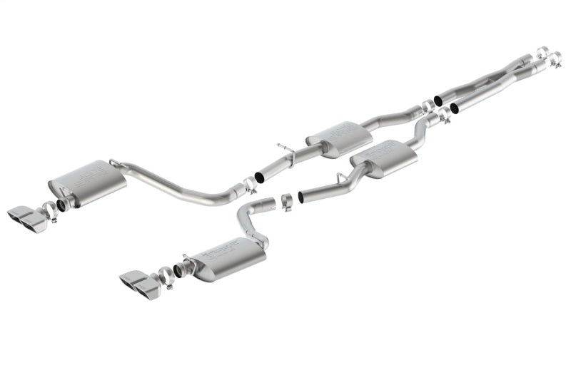 Borla 140627 - BOR140627 - Borla 15-16 Dodge Challenger R/T 5.7L Dual Rectangle Angle Cut Dual Split Rear Exit S-Type Exhaust - Shipped in Europe - Tuningsupply.com
