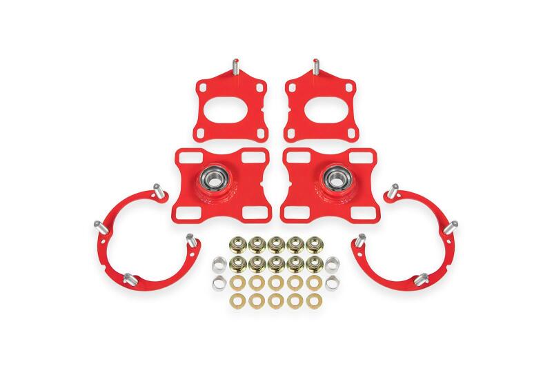 BMR Suspension WAK752R - BMRWAK752R - BMR Suspension 11-14 Ford Mustang Caster/Camber Plates - Red - Shipped in Europe - Tuningsupply.com