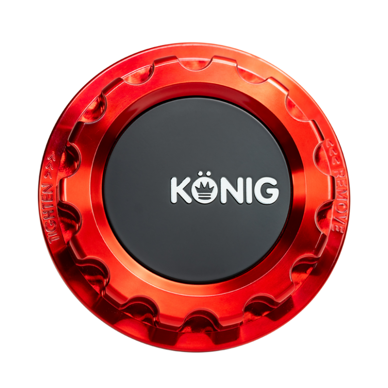 Konig CAPMRK1R - KNGCAPMRK1R - Konig MRK1 Anodized Red Gear Cap w/ Logo - Shipped in Europe - Tuningsupply.com