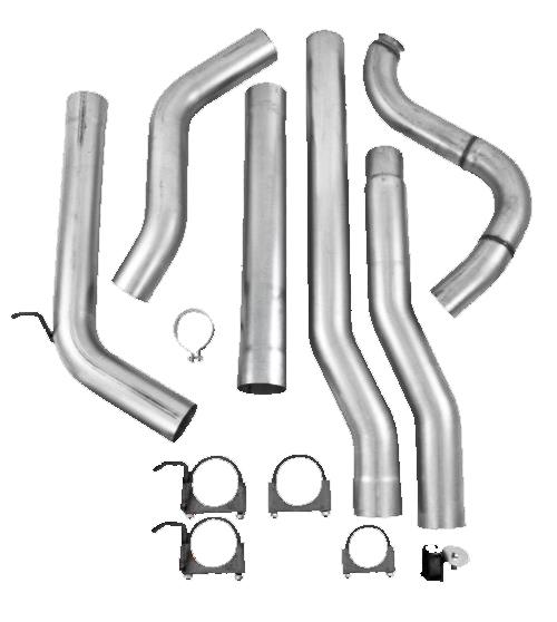 MBRP PS6150PLM - MBRPS6150PLM - MBRP 88-93 Dodge 2500/3500 Cummins 4WD Turbo Back Single Side Exit No Muffler PLM Series Exhaust - Shipped in Europe - Tuningsupply.com