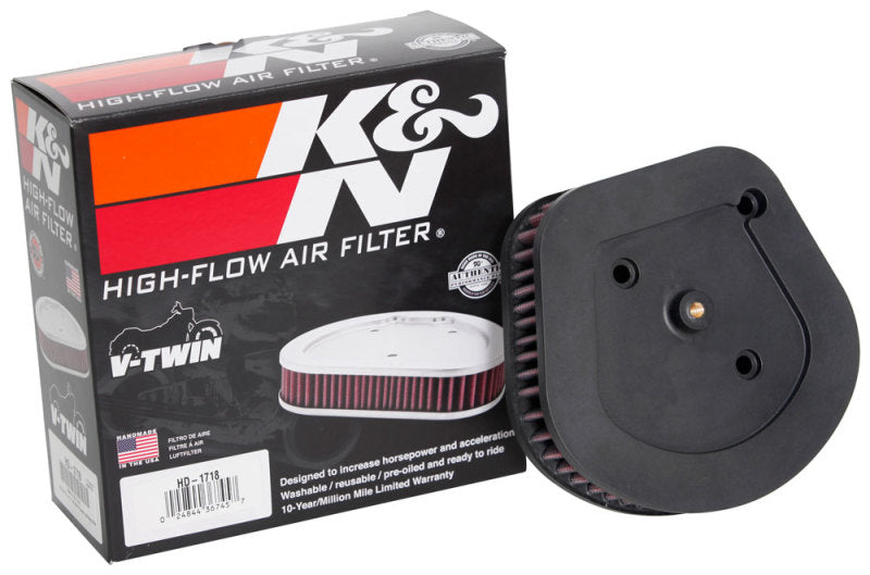 K&N Engineering HD-1718 - KNNHD-1718 - K&N 2018 Harley-Davidson FXLR Low Rider Replacement Drop In Air Filter - Shipped in Europe - Tuningsupply.com