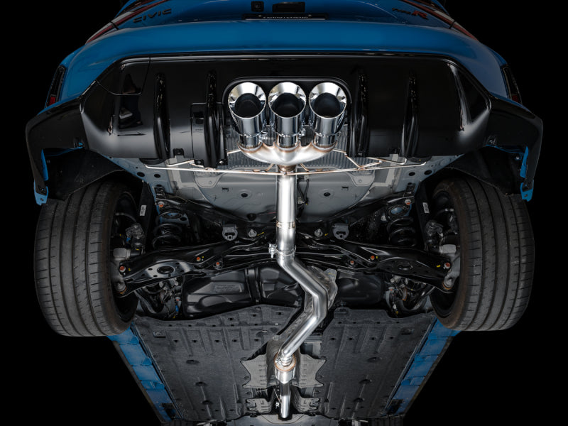 AWE Tuning 3020-52287 - AWE3020-52287 - AWE Tuning 2023 Honda Civic Type R FL5 Track Edition Exhaust w/ Triple Chrome Silver Tips - Shipped in Europe - Tuningsupply.com