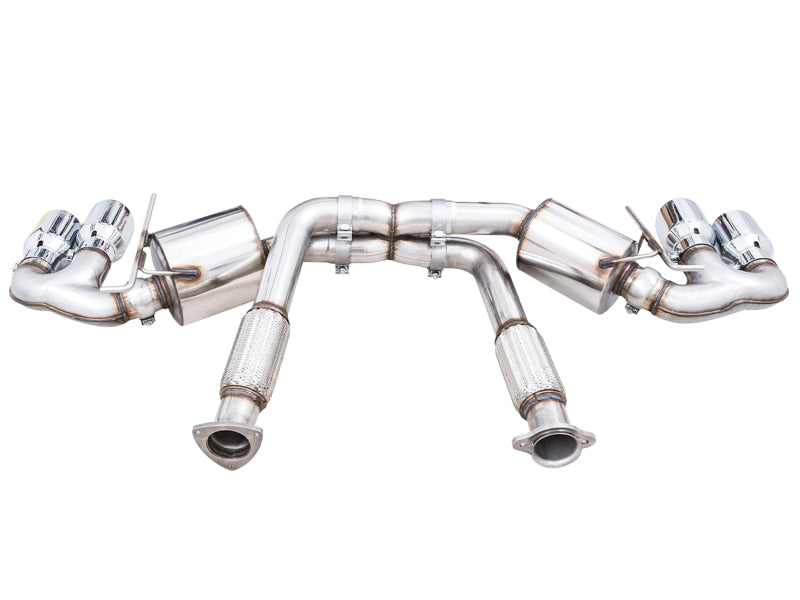 AWE Tuning 3015-42151 - AWE3015-42151 - AWE Tuning 2020 Chevrolet Corvette (C8) Touring Edition Exhaust - Quad Chrome Silver Tips - Shipped in Europe - Tuningsupply.com