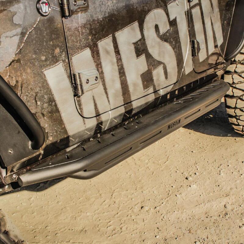 Westin 42-6025 - WES42-6025 - Westin/Snyper 2018+ Jeep Wrangler JL Unlimited 4DR Triple Tube Rock Rail Steps - Textured Black - Shipped in Europe - Tuningsupply.com