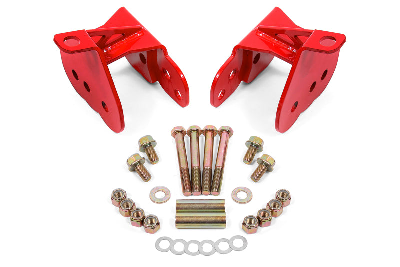 BMR Suspension CAB400R - BMRCAB400R - BMR 64-72 Chevy Chevelle Rear Control Arm Relocation Brackets - Red - Shipped in Europe - Tuningsupply.com