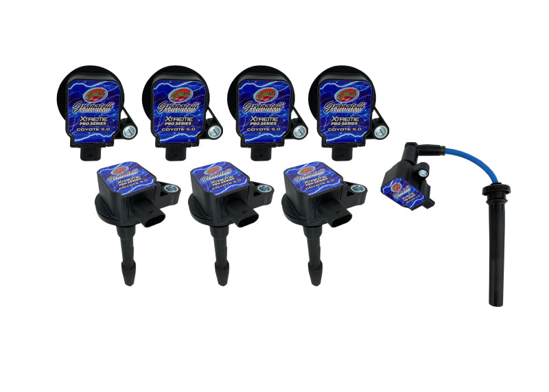 Granatelli Motor Sports 28-1818SC - GMS28-1818SC - Granatelli 18-23 Ford 5.0L 4V Hi-Perf Coil-On-Plug Wire Conn Kit w/Coil Packs- Blue (65K Volt) - Shipped in Europe - Tuningsupply.com