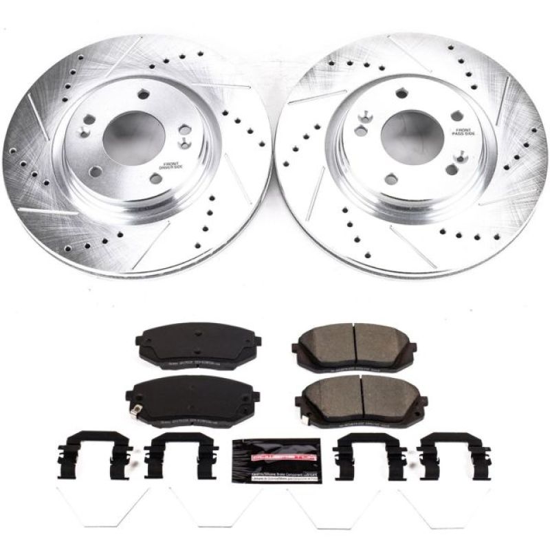 PowerStop K8011 - PSBK8011 - Power Stop 18-19 Hyundai Kona Front Z23 Evolution Sport Brake Kit - Shipped in Europe - Tuningsupply.com
