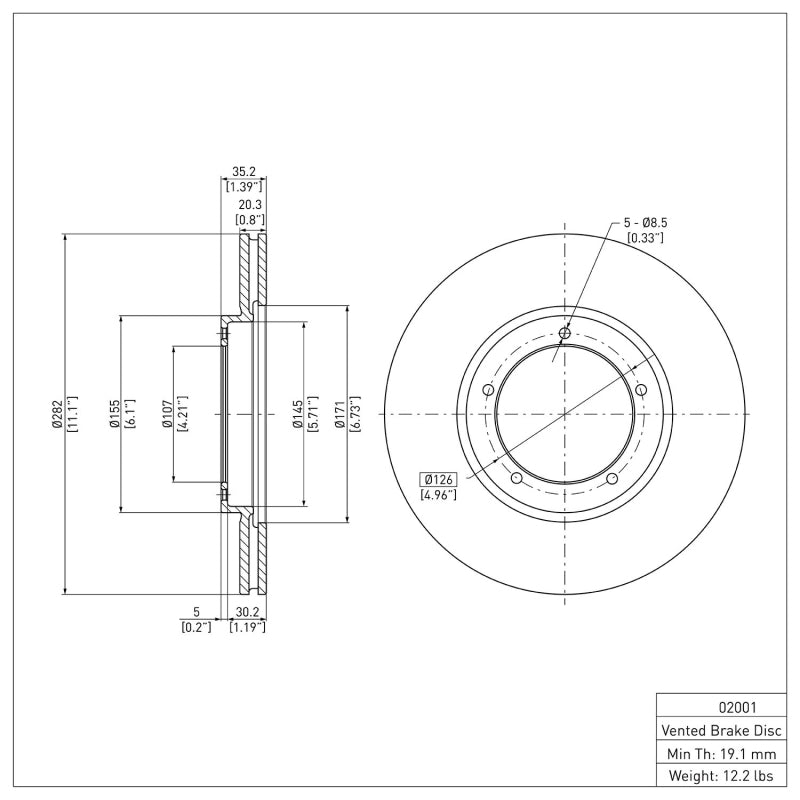 DFC 600-02001 - DFC600-02001 - DFC 67-88 Porsche 924 Front Brake Rotor - Shipped in Europe - Tuningsupply.com