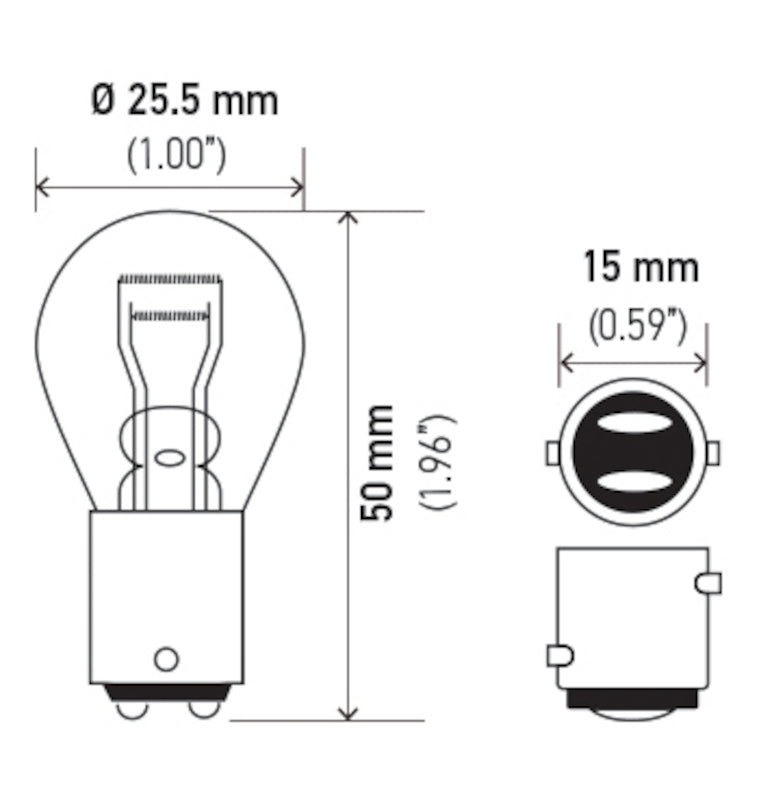 Hella LA1157 - HELLA1157 - Hella Bulb 1157 12V 27/8W BAY15d S8 - Shipped in Europe - Tuningsupply.com