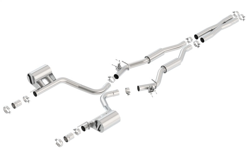 Borla 140677 - BOR140677 - Borla 15-16 Dodge Challenger SRT 392 S-Type Catback Exhaust Single Split Rear Exit (No Tip) - Shipped in Europe - Tuningsupply.com