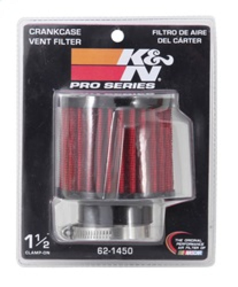 K&N Engineering 62-1450 - KNN62-1450 - K&N 1.5in Flange ID x 3in OD x 2.5in H Rubber Base Crankcase Vent Filter - Shipped in Europe - Tuningsupply.com