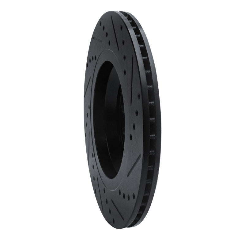 R1 Concepts 633-74030L - RNC633-74030L - R1 15-25 Volkswagen GTI Rear Left Drilled & Slotted Black Brake Rotor - Shipped in Europe - Tuningsupply.com