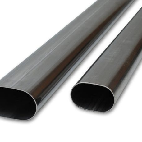 Vibrant 13184 - VIB13184 - Vibrant 4in Oval (Nominal Size) T304 SS Straight Tubing (16 ga) - 5 foot length - Shipped in Europe - Tuningsupply.com