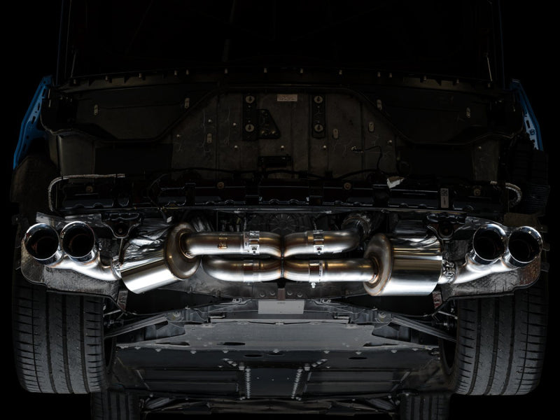 AWE Tuning 3015-42151 - AWE3015-42151 - AWE Tuning 2020 Chevrolet Corvette (C8) Touring Edition Exhaust - Quad Chrome Silver Tips - Shipped in Europe - Tuningsupply.com