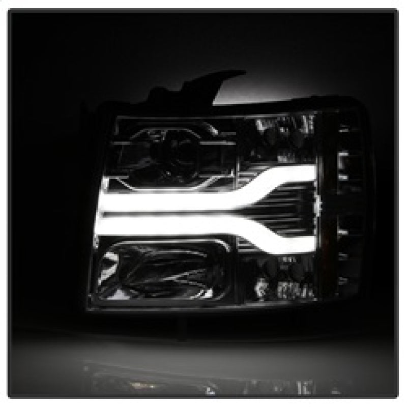 SPYDER 5083616 - SPY5083616 - Spyder Chevy Silverado 1500 07-13 Version 3 Projector Headlights - Chrome PRO-YD-CS07V3-LBDRL-C - Shipped in Europe - Tuningsupply.com