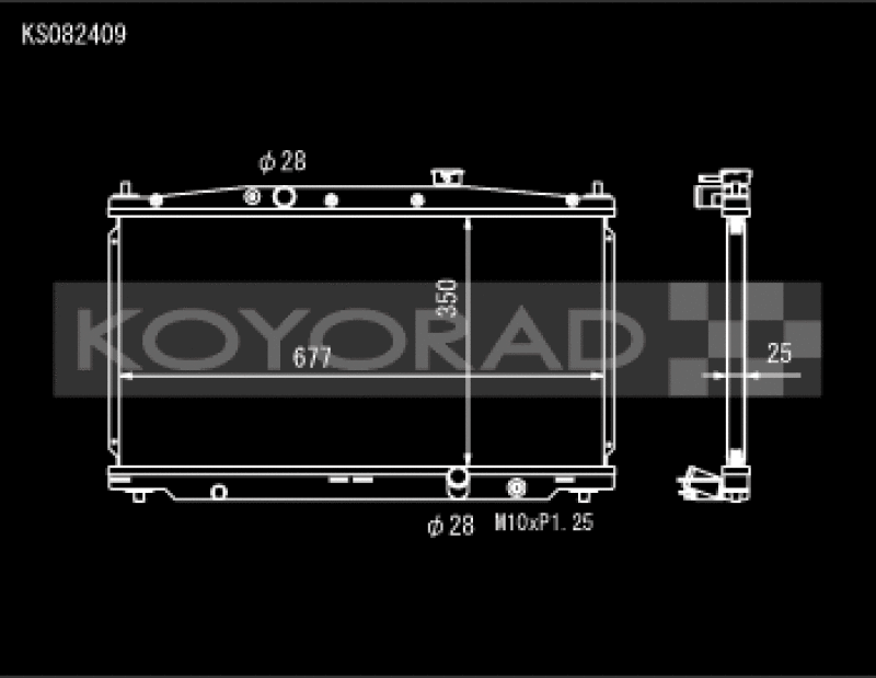 Koyo KS082409 - KOYKS082409 - Koyo 11-16 Honda CR-Z 1.5L Hybrid (MT) / 09-14 Honda Fit (MT) Radiator - Shipped in Europe - Tuningsupply.com