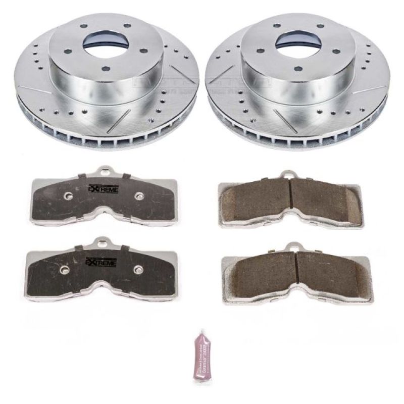 PowerStop K2598-26 - PSBK2598-26 - Power Stop 63-82 Chevrolet Corvette Front Z26 Street Warrior Brake Kit - Shipped in Europe - Tuningsupply.com