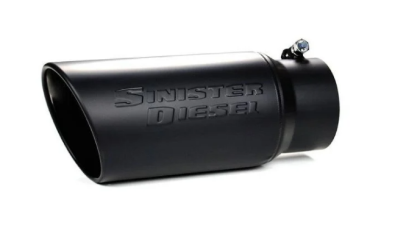 Sinister Diesel - SINSD-4-6-BLK - Sinister Diesel Black Ceramic Coated Stainless Steel Exhaust Tip (4in to 6in) - Shipped in Europe - Tuningsupply.com