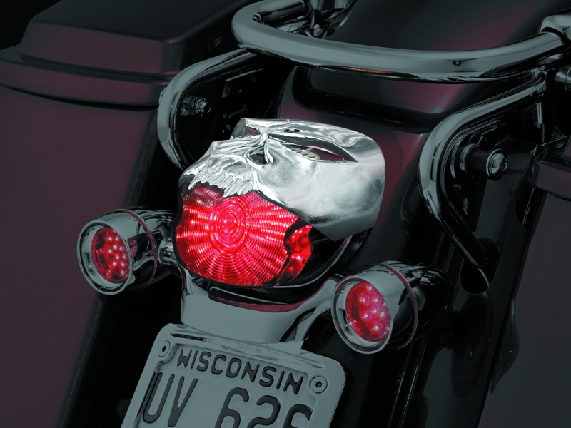 Kuryakyn 9009 - KUR9009 - Kuryakyn Zombie Taillight Cover Chrome - Shipped in Europe - Tuningsupply.com