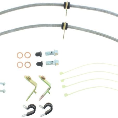 Stoptech 950.61024 - STO950.61024 - StopTech 11-14 Ford Mustang GT 5.0L V8 Stainless Steel Front Brake Lines - Shipped in Europe - Tuningsupply.com
