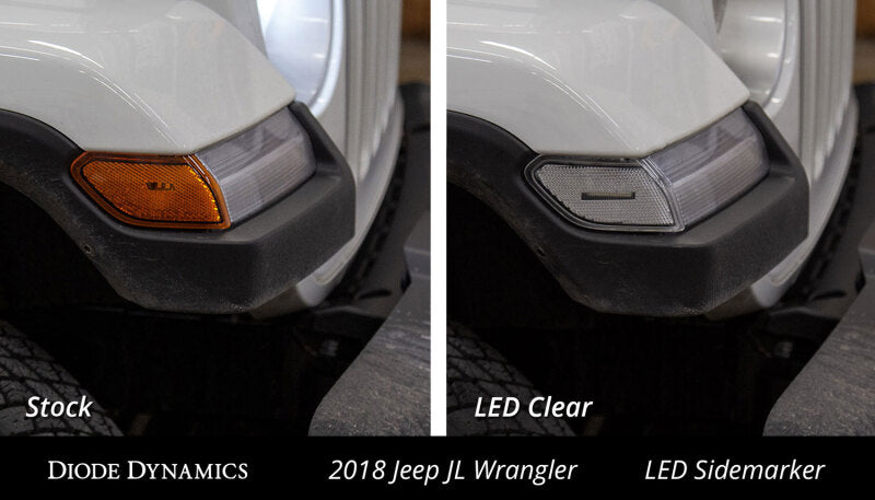 Diode Dynamics DD5068 - DIODD5068 - Diode Dynamics 18-21 Jeep JL Wrangler/Gladiator Sidemarkers Clear (set) - Shipped in Europe - Tuningsupply.com