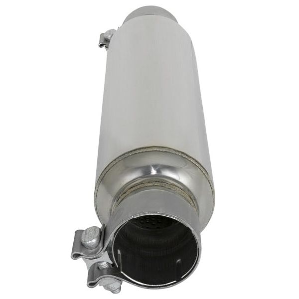 aFe 49M10002 - AFE49M10002 - aFe MACH Force-Xp 304 Stainless Steel Resonator 2.5in Inlet/Outlet x 4in Dia x 15in Body x 19in L - Shipped in Europe - Tuningsupply.com