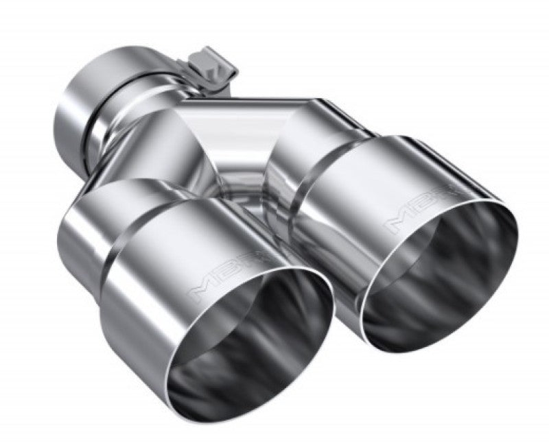 MBRP PT5183 - MBRPT5183 - MBRP 3in ID / Dual 4in OD Out Staggered L 9.37in / R 9.87in Single Wall T304 SS Univ Exhaust Tip - Shipped in Europe - Tuningsupply.com