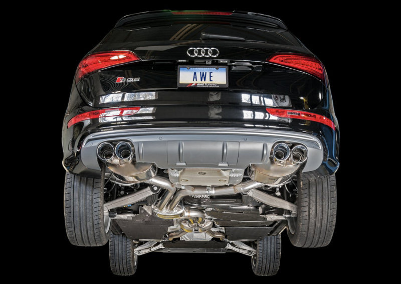 AWE Tuning 3015-42052 - AWE3015-42052 - AWE Tuning Audi 8R SQ5 Touring Edition Exhaust - Quad Outlet Chrome Silver Tips - Shipped in Europe - Tuningsupply.com
