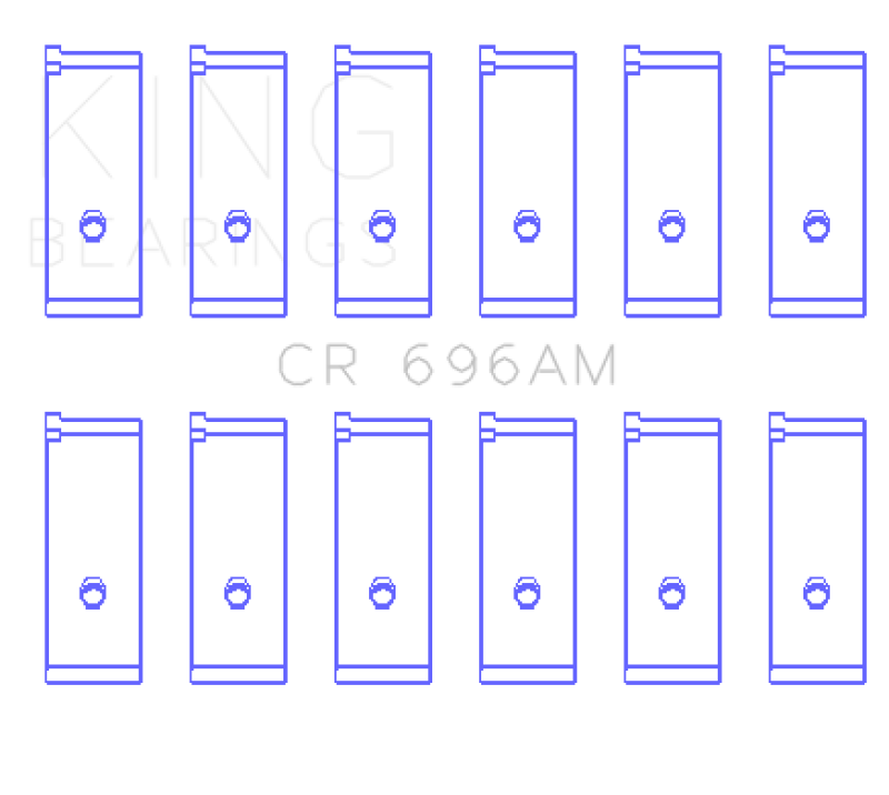 King Engine Bearings GCR696AM - KINGCR696AM - King Engine Bearings Toyota 5ME/5MGE/7MGE/7MGTE Rod Bearing Set - Size STD - Shipped in Europe - Tuningsupply.com