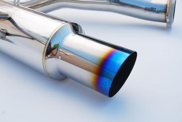 Invidia - INVHS08SW4GST - Invidia 08-09 WRX Sedan 76mm (101mm tip) RACING Titanium Tip Cat-back Exhaust - Shipped in Europe - Tuningsupply.com