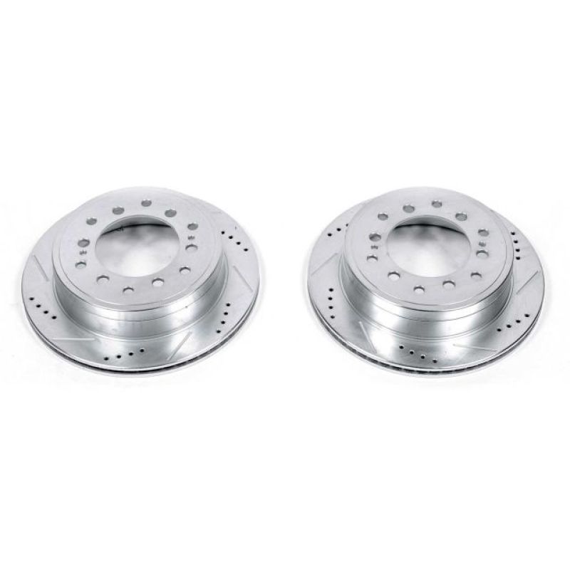 PowerStop JBR1396XPR - PSBJBR1396XPR - Power Stop 10-19 Lexus GX460 Rear Evolution Drilled & Slotted Rotors - Pair - Shipped in Europe - Tuningsupply.com