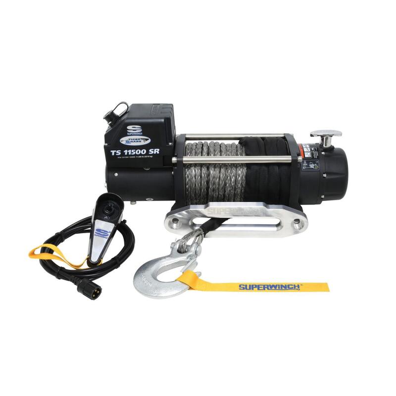 Superwinch 1511201 - SUW1511201 - Superwinch 11500 LBS 12V DC 3/8in x 80ft Synthetic Rope Tiger Shark 11500 Winch - Shipped in Europe - Tuningsupply.com