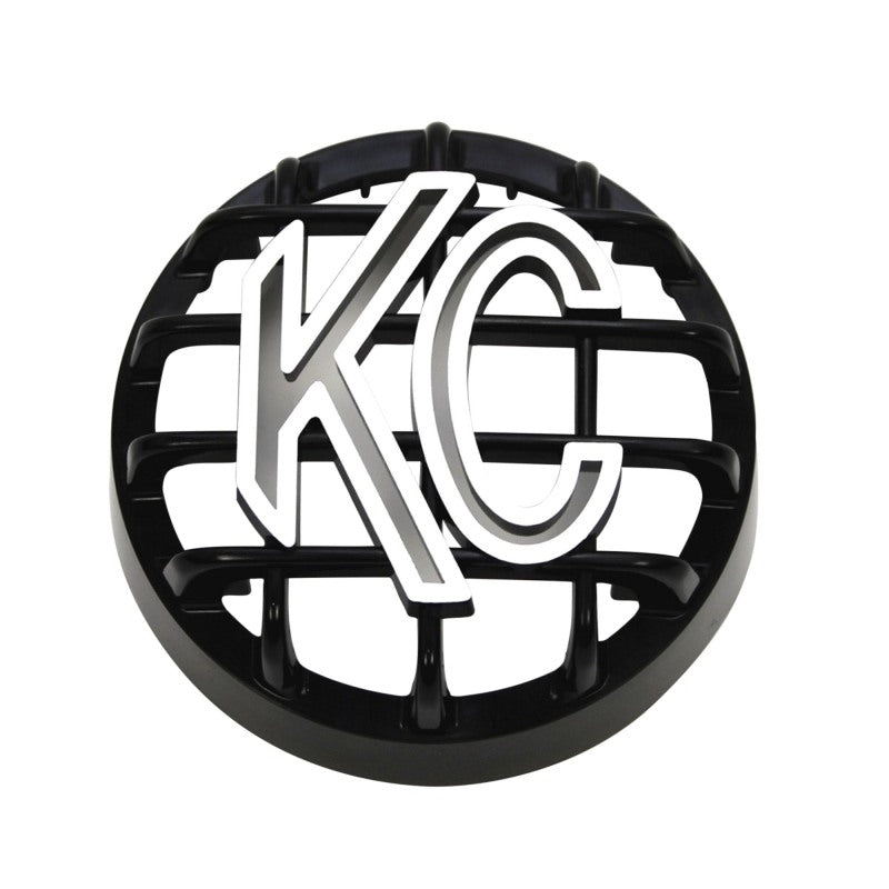 KC HiLiTES 7219 - KCL7219 - KC HiLiTES 4in. Round ABS Stone Guard for Rally 400 (Single) - Black w/White KC Logo - Shipped in Europe - Tuningsupply.com