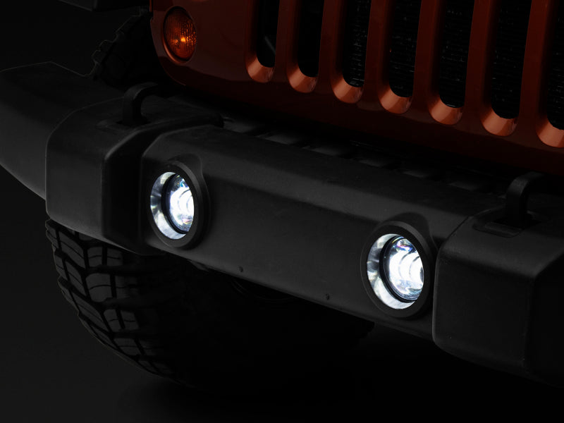 Raxiom J130811 - RAXJ130811 - Raxiom 07-22 Jeep Wrangler JK/JL Axial Series Tri-Bar LED Fog Lights- White - Shipped in Europe - Tuningsupply.com