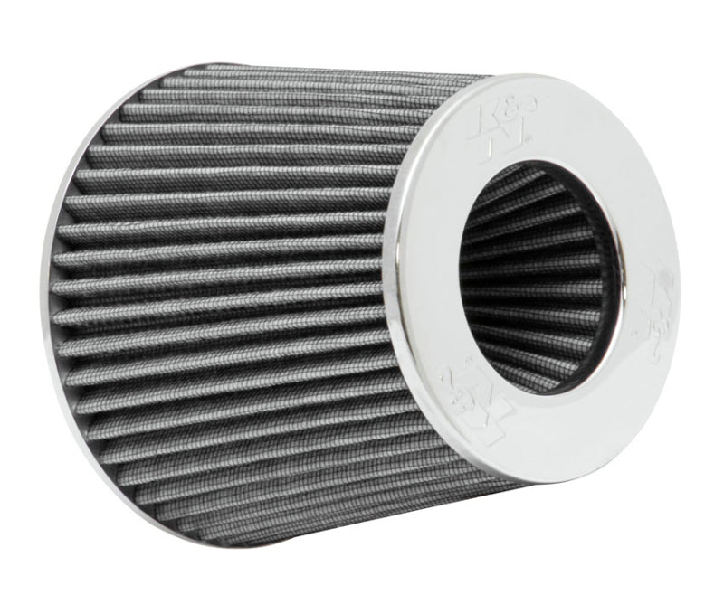 K&N Engineering RG-1001WT - KNNRG-1001WT - K&N Universal Filter Chrome Round Tapered White - 4in Flange ID x 1.125in Flange Length x 5.5in H - Shipped in Europe - Tuningsupply.com