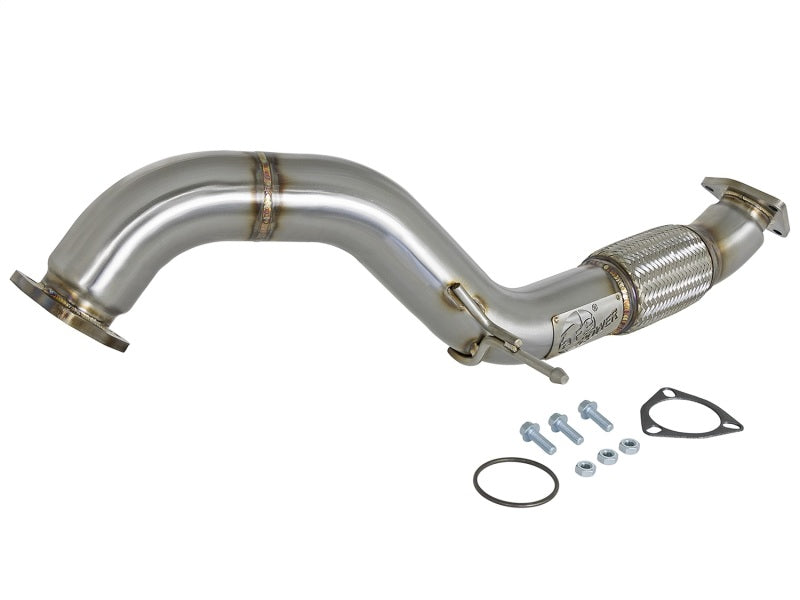 aFe 49-36617 - AFE49-36617 - aFe Twisted Steel 3in Rear Down-Pipe/Mid Pipe 2017+ Honda Civic Type R I4 2.0L (t) - Shipped in Europe - Tuningsupply.com