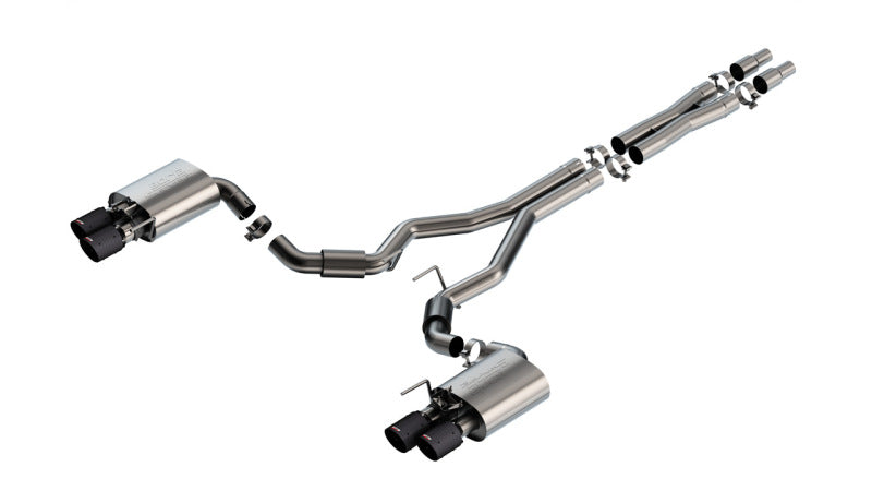 Borla 140962CFBA - BOR140962CFBA - Borla 2024 Ford Mustang GT 5.0L V8 w/ Active Exhaust S-Type Cat-Back Exhaust System - Carbon Fiber - Shipped in Europe - Tuningsupply.com