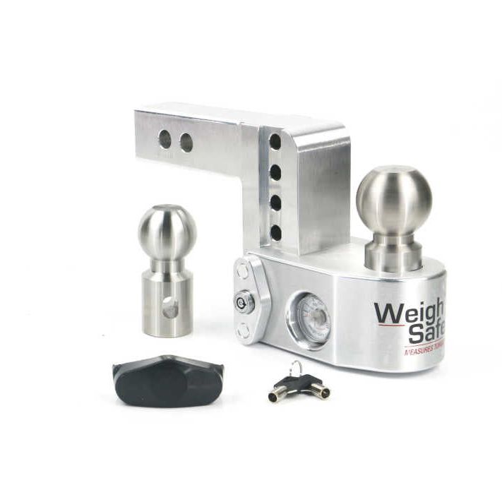 Weigh Safe WS4-2 - WEIWS4-2 - Weigh Safe 4in Drop Hitch w/Built-In Scale & 2in Shank (10K/12.5K GTWR) - Aluminum - Shipped in Europe - Tuningsupply.com