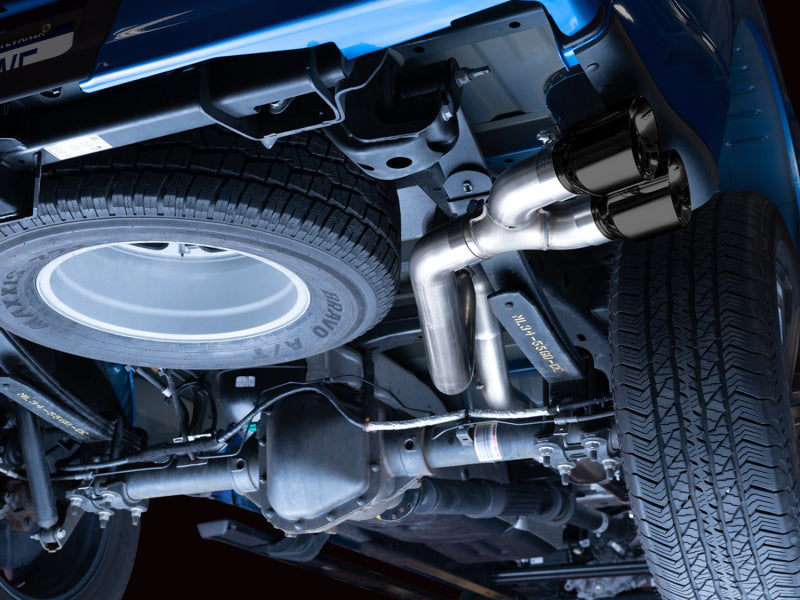 AWE Tuning 3015-23059 - AWE3015-23059 - AWE 21+ Ford F150 Dual Side Exit Cat-Back Exhaust - 4.5in Diamond Black Tips *For Stock Y-Pipe Only - Shipped in Europe - Tuningsupply.com