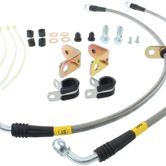 Stoptech 950.61024 - STO950.61024 - StopTech 11-14 Ford Mustang GT 5.0L V8 Stainless Steel Front Brake Lines - Shipped in Europe - Tuningsupply.com
