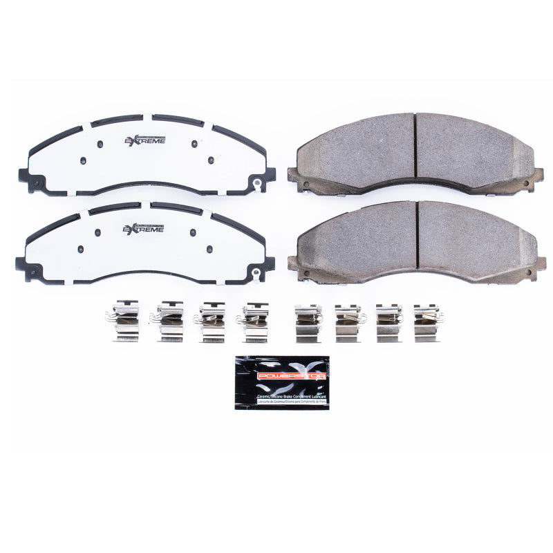PowerStop Z36-2018 - PSBZ36-2018 - Power Stop 17-19 Ford F-450 Super Duty Front Z36 Truck & Tow Brake Pads w/Hardware - Shipped in Europe - Tuningsupply.com