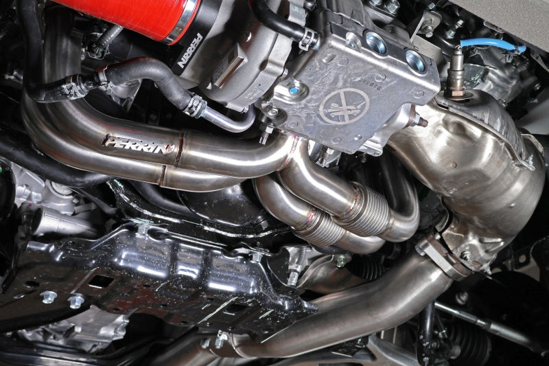 Perrin Performance PSP-EXT-058 - PERPSP-EXT-058 - PERRIN 22-25 Subaru WRX / 20-25 OBXT & LXT / 19-25 Ascent Equal Length Header - Brushed SS - Shipped in Europe - Tuningsupply.com