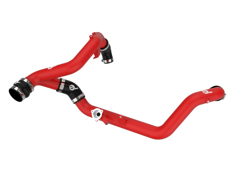 aFe 46-20658-R - AFE46-20658-R - aFe Bladerunner 2-1/4 IN Aluminum Hot Charge Pipe Black 20-23 Ford Explorer/Explorer ST - Red - Shipped in Europe - Tuningsupply.com