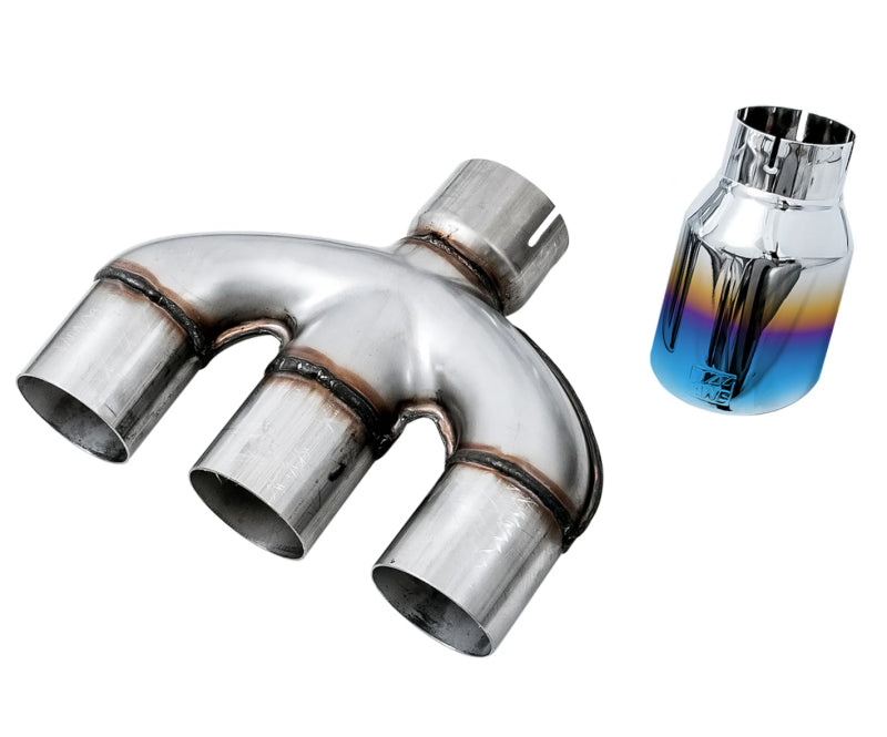 AWE Tuning 3810-59020 - AWE3810-59020 - AWE 17-20 Honda Civic Si Dual-to-Triple Vapor Blue Tip Conversion - Shipped in Europe - Tuningsupply.com