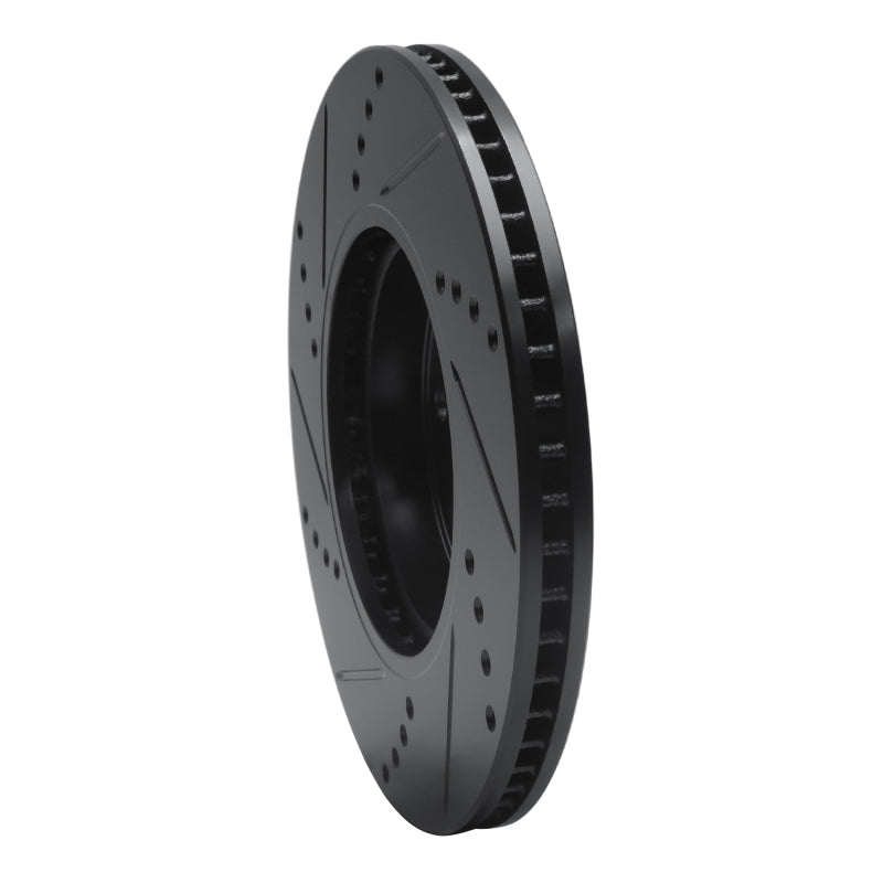 R1 Concepts 633-59061R - RNC633-59061R - R1 2016-2025 Honda Civic Coupe Front Right Drilled & Slotted Black Brake Rotor - Shipped in Europe - Tuningsupply.com