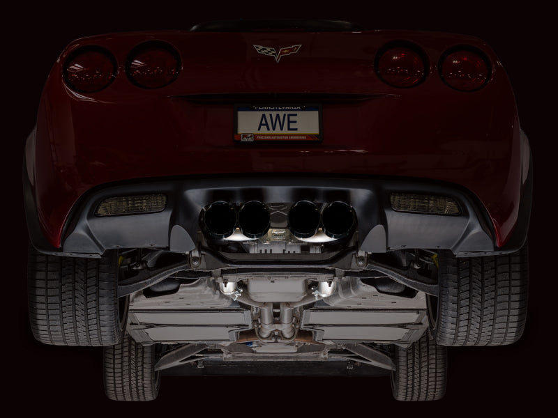 AWE Tuning 3020-43662 - AWE3020-43662 - AWE Tuning 09-13 Chevrolet Corvette 6.2L Track Edition Axle-Back Exhaust w/ Diamond Black Tips - Shipped in Europe - Tuningsupply.com